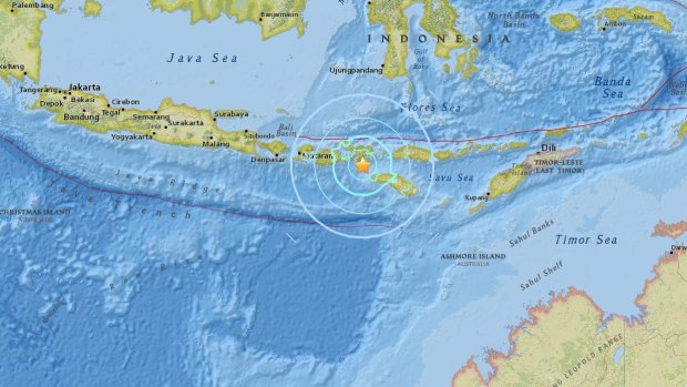 The quake's epicentre was 68km from Bima, Indonesia.