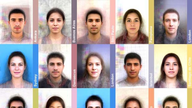 Some of the "average" faces from around the world.