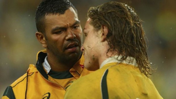 Stand by your man: Kurtley Beale has a staunch supporter in Wallabies captain Michael Hooper.