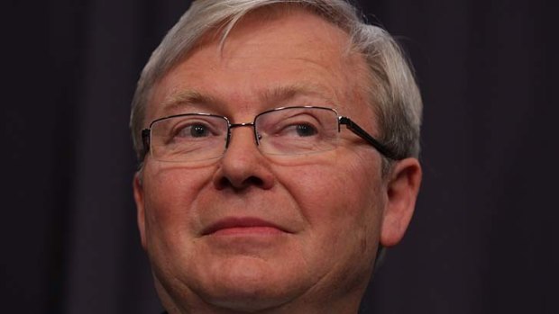Talking the talk: Prime Minister Kevin Rudd.