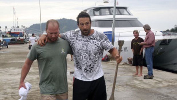 ’’Extremely unlucky and extremely lucky’’ ... Daniel Scanlan and Robert Marino, who were caught up in the tsunami.