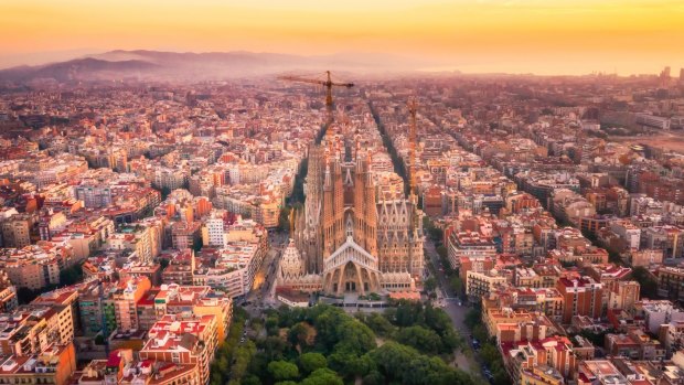 Tourist magnet: Sagrada Familia Barcelona, Spain.