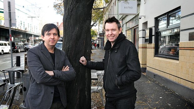 Andrew and Matt McConnell in Gertrude Street, Fitzroy.