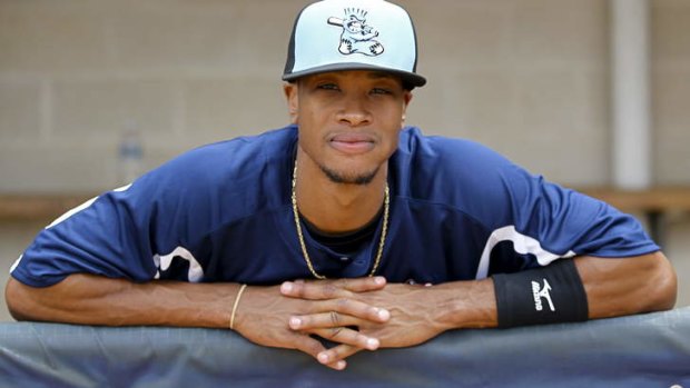 Big hitter: Sydney's Keon Broxton hopes to play in the Major League Baseball opener at the SCG.
