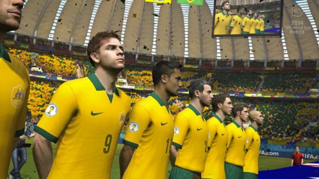 Aussie Aussie Aussie: A screenshot of <em>2014 FIFA World Cup Brazil</em>.
