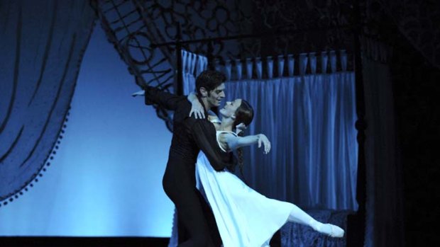 Rapturous lyricism ... Andrew Killian as Onegin and Madeleine Eastoe as Tatiana in the Australian Ballet's production of <i>Onegin</i>.