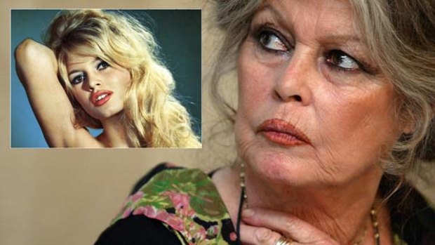 Then and now ... French movie star Brigitte Bardot.