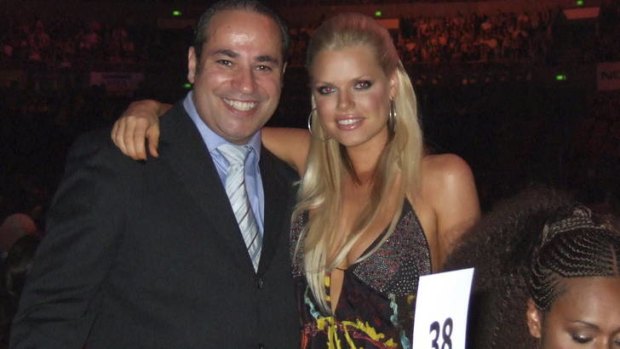 Dimitri De Angelis, with actress Sophie Monk,  pretended to be a music industry executive.