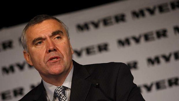 Short-changed ... CEO of Myer Bernie Brookes has warned that increased penalty rates could force him to close some stores on Sundays.