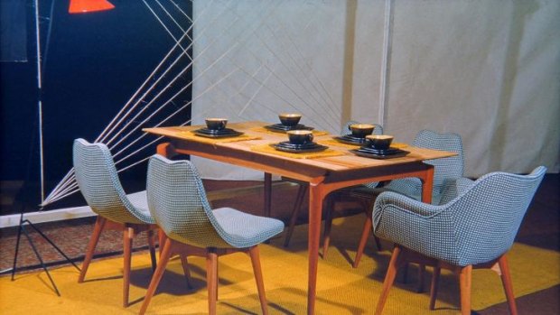 Dining style: This Grant Featherston, dining setting was exhibited in 1953 at the Hotel Federal exhibition. Featherston Archive, Melbourne.