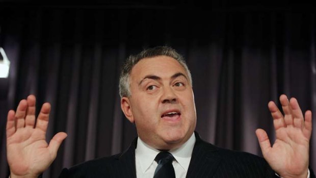 Funds aren't there &#8230; the shadow treasurer, Joe Hockey, at the National Press Club yesterday, said ''the government is engaged in a cruel hoax''.