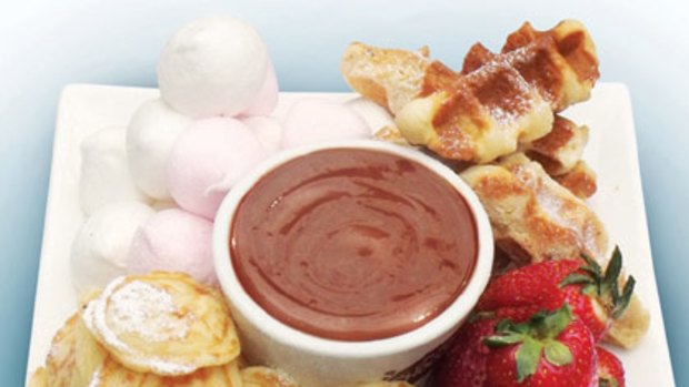 Liquid lunch anyone? Planet Chocolate's fondue offering.