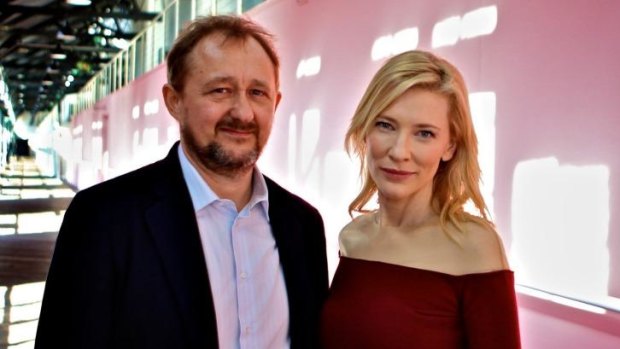 Leaving Sydney: STC's Andrew Upton and his wife, actor Cate Blanchett.
