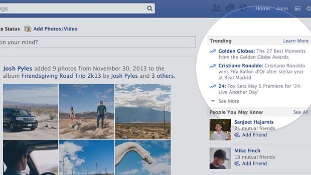 Trending: Facebook's new tool is a Twitter-like feature that highlights popular topics.