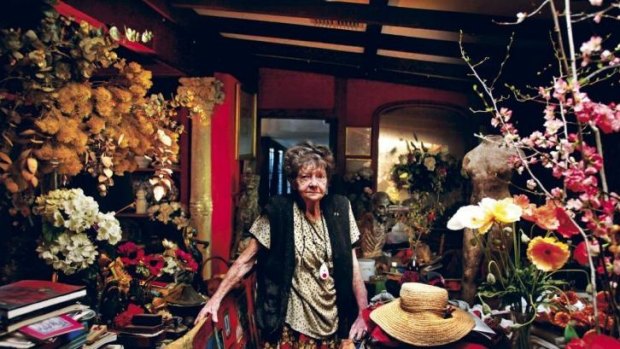 The late Margaret Olley in her Surry HIlls home.
