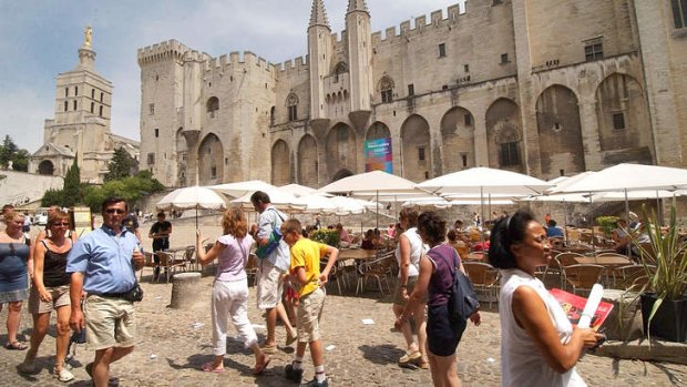 The Palais des Papes in Avignon, southern France.