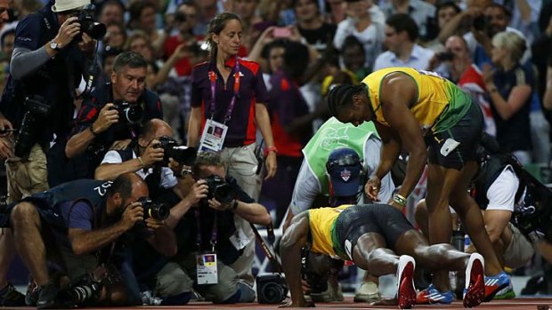 A photographer's dream ... Jamaica's Usain Bolt.