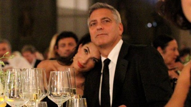 Amal Alamuddin and George Clooney attended a function in Italy for Andrea Bocelli, who is said to be performing at the couple's impending wedding.