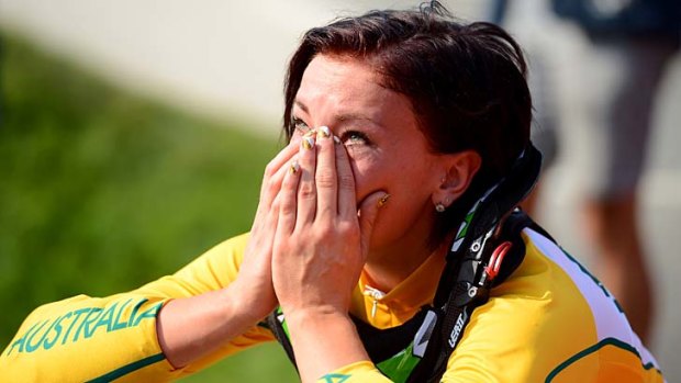 Gutted ... Australia's Caroline Buchanan in tears after the final.