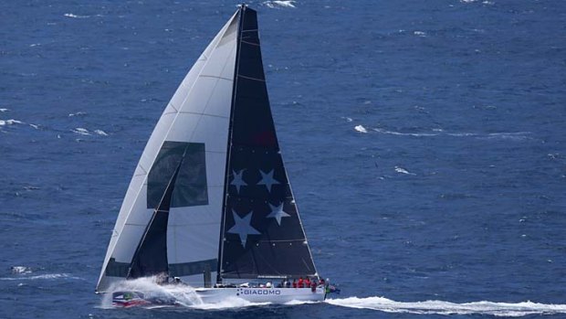 On course: Giacomo took off at South Head last week in a 20-knot southerly.