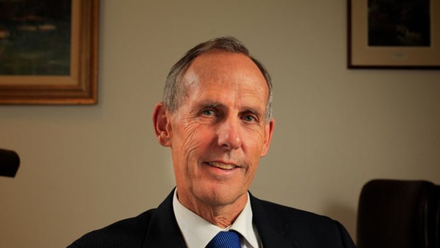 A relaxed Bob Brown, shortly after his resignation yesterday.