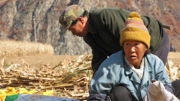 Tumen farmer Kim Sunghwan and his wife.