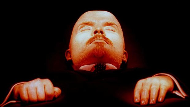 From here to eternity ... The body of the Bolshevik leader Vladimir Lenin lies in the Mausoleum at the Red Square in Moscow.