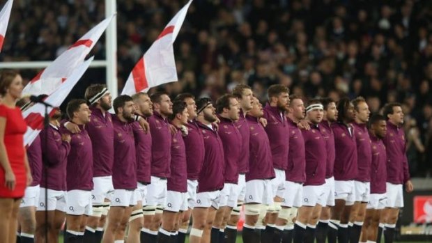 Standing tall: England's no-names pushed the All Blacks.