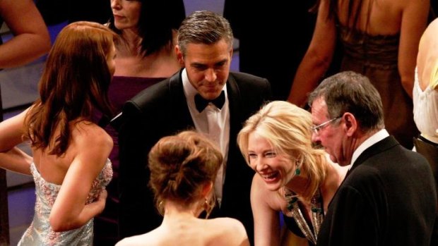 Old friends: George Clooney and Cate Blanchett have worked together on various projects.