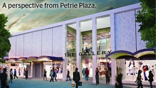 An artist's impression of Canberra Mall's new awning in Petrie Plaza. 