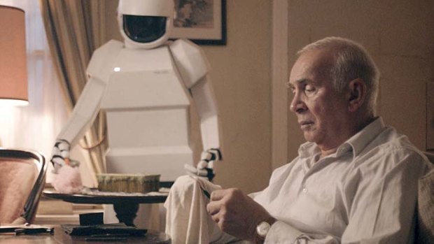 Battle stations &#8230; retired jewel thief Frank (Frank Langella) resents his son for bringing a ''domestic'' robot into his house but softens on discovering the robot could help him get back on the job.