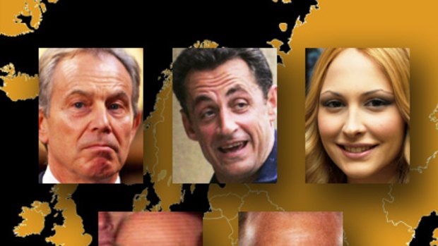 In the wars, Tony Blair; Smeared, Nicolas Sarkozy; Silvio's girl, Noemi Letizia; Bloodied, Silvio Berlusconi; Mud thrower, Domenique de Villepin.