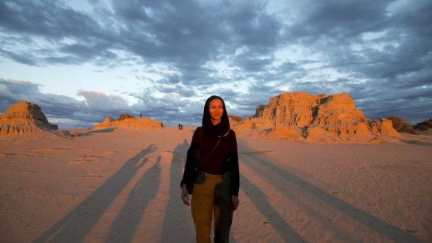 Artist Sasha Huber, Unmapping the End of the World, Mungo National Park.