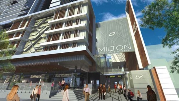 An artist's streetscape impression of the 'The Milton'.