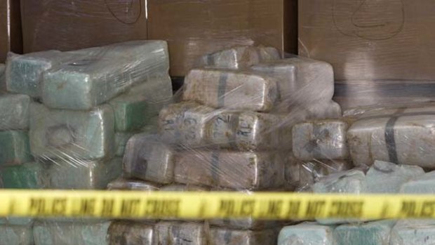 Blocks of marijuana were recovered.
