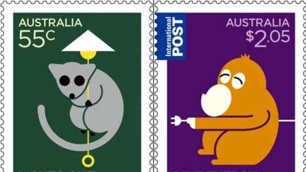 Positive push ... the new stamps.