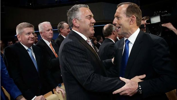 Shadow Treasurer Joe Hockey, pictured with Opposition Leader Tony Abbott, released details of the Coalition's costings on Wednesday.