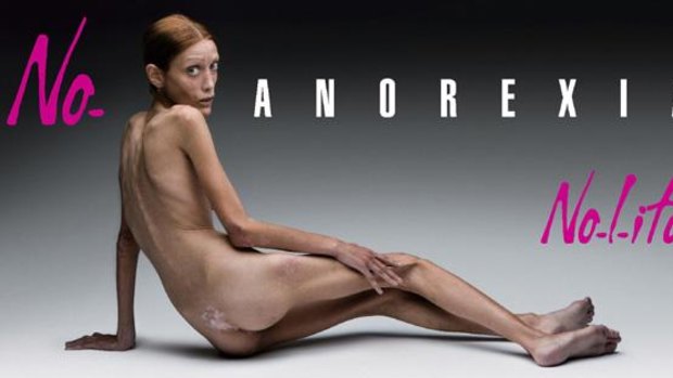No anorexia ... "Nolita" publicity campaign taken by Italian photographer Oliviero Toscani.