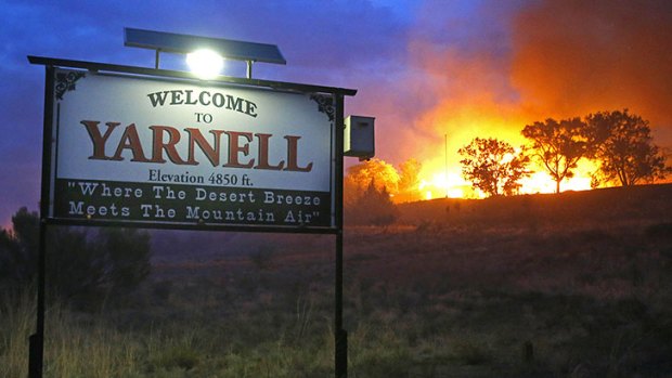Flames swept across the small town of Yarnell in Arizona.