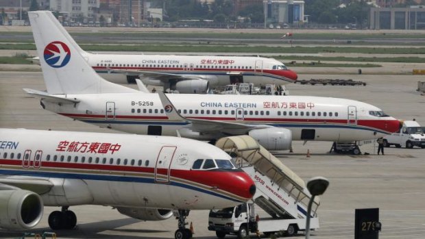 China Eastern Airlines planes on the tarmac at Hongqiao airport this week.