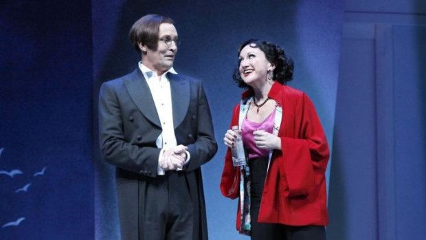 Todd McKenney and Caroline O'Connor in Anything Goes. Audiences might well ask, 'Who's that guy on the left?'.