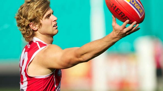 Bring it on: Dane Rampe is eager to repay the Swans' faith in him.