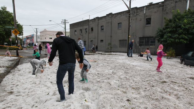 Hail from April's storm in Sydney looked like fun, but cost insurers dearly.