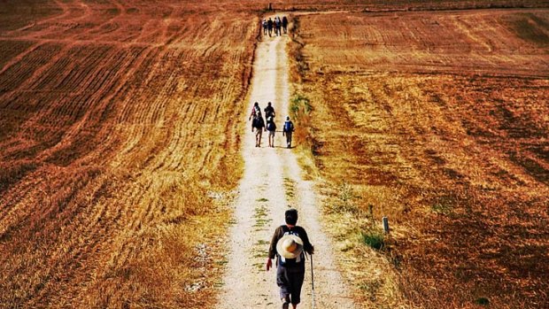 Pilgrim's progress ... pilgrims walk the Camino de Santiago.