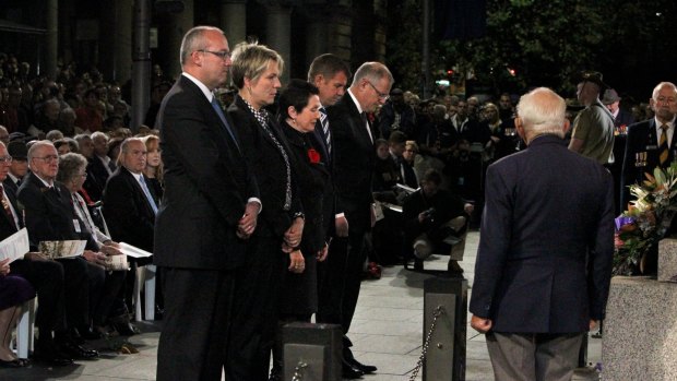 Political leaders at Sydney's dawn service.