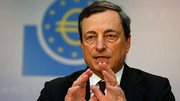 Staving off deflation: Mario Draghi says that buying packaged loans could reduce the "drag" on the economy.