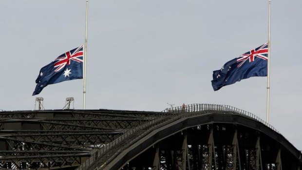 Parting company?: The New Zealand flag (right, on Sydney Harbour Bridge on Anzac Day in 2005) could soon be consigned to history.