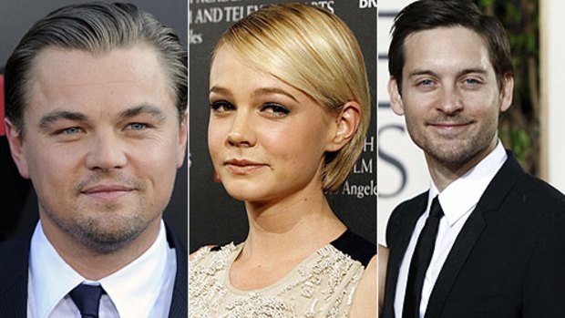 Stars of the Great Gatsby . . . Leonardo DiCaprio, Carey Mulligan and Tobey Maguire.
