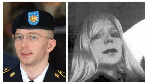 US Army Private  Bradley Manning, in uniform for his court martial, and at right  in wig and make-up. He has   asked to be considered a woman  and requested hormone therapy.  "I am Chelsea Manning, I am a female," he said in a statement.