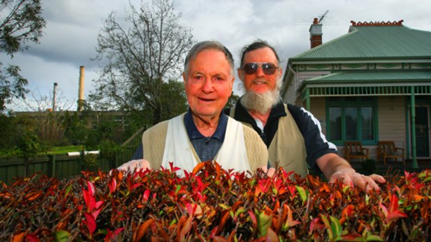 Joseph Dunstone and his son Ralph at the Alphington home in which their family has lived since 1926.